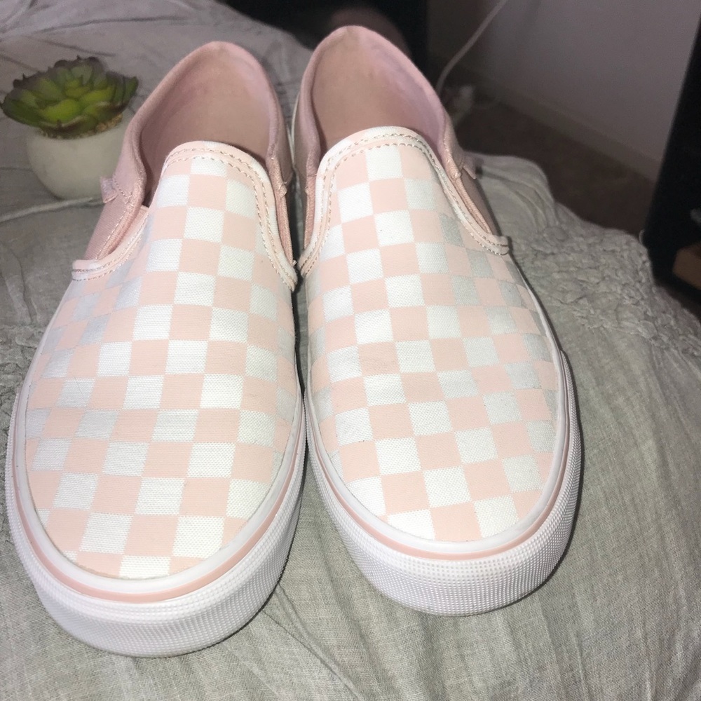 Vans slip on Checkerboard Sepia Rose, brand new